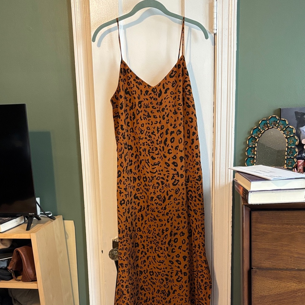 Madewell Brown Leopard Maxi Dress